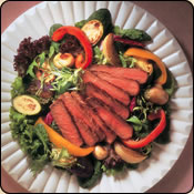 This Grass Fed Criollo Beef is delicious! BEEF STEAK & ROASTED VEGETABLE SALAD