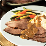 DELICIOUS CRIOLLO GRASS FED BEEF BEER-BRAISED BRISKET WITH MUSTARD SAUCE