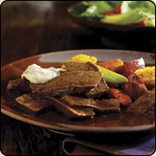 DELICIOUS CRIOLLO GRASS FED BEEF BRAISED BEEF WITH LIME-CILANTRO MAYONNAISE