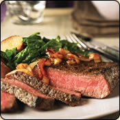 DELICIOUS CRIOLLO GRASS FED BEEF PEPPERED STEAKS WITH CARAMELIZED ONIONS