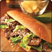 This Grass Fed Criollo Beef is delicious! CAESAR STEAK SANDWICH