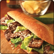 DELICIOUS CRIOLLO GRASS FED BEEF CAESAR STEAK SANDWICH