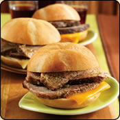 This Grass Fed Criollo Beef is delicious! GREEN CHILE BEEF MINI SANDWICHES